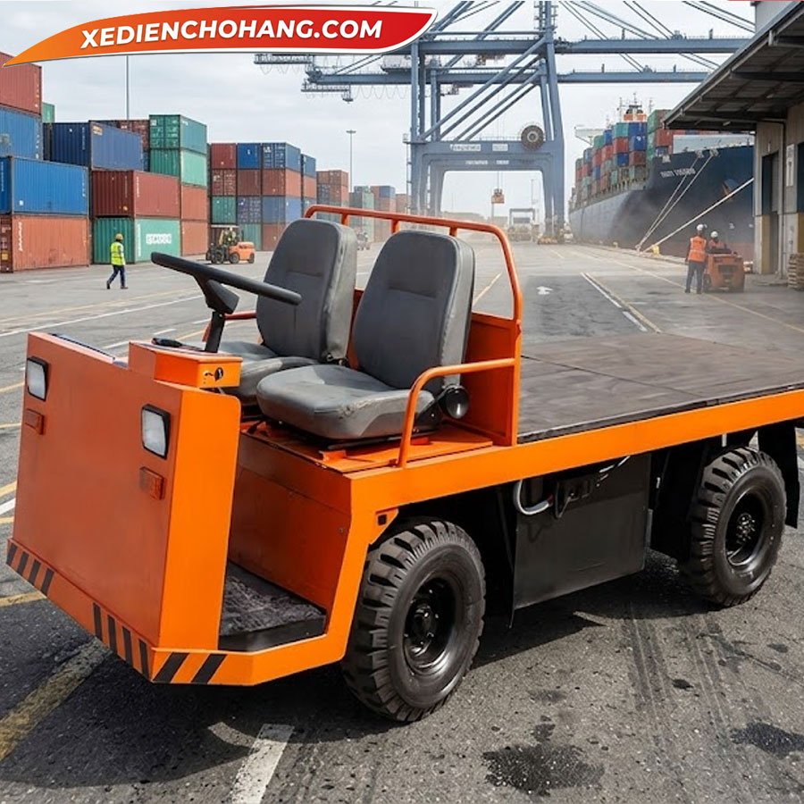 Xe Điện chở hàng | xe điện chở hàng 4 bánh sàn phẳng tải trọng 2000kg idcpip-2000