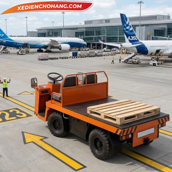 Xe Điện chở hàng | xe điện chở hàng 4 bánh sàn phẳng tải trọng 2000kg idcpip-2000