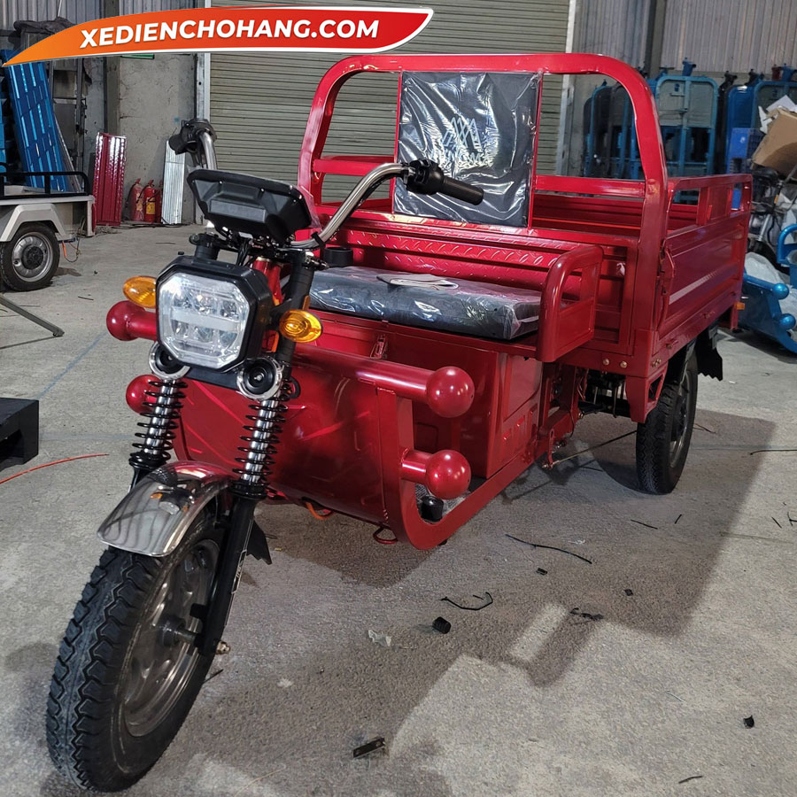AV500DO xe dien 3 banh av500 500kg 700kg 900kg mau do 1 - Xe Điện Chở Hàng