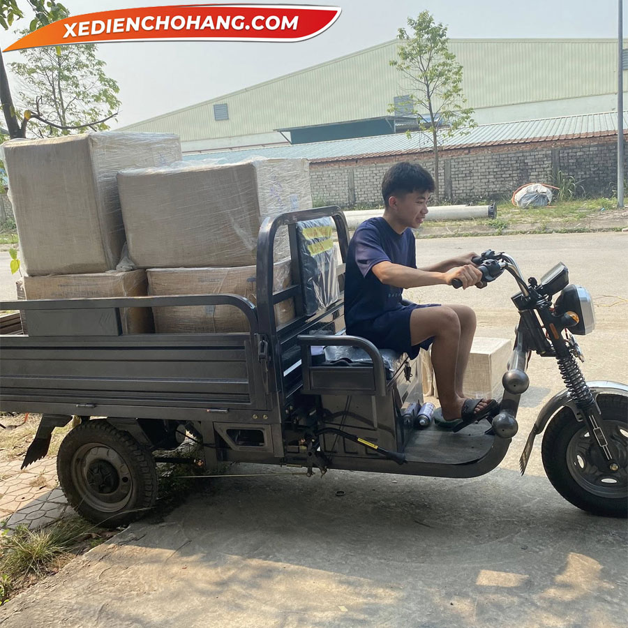 AV500XAM xe dien 3 banh av500 500kg 700kg 900kg mau xam 3 - Xe Điện Chở Hàng
