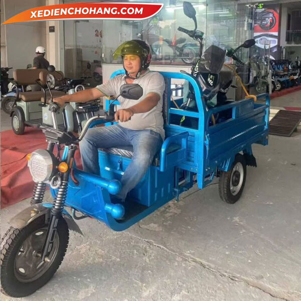 AV500XANH Xe Dien 3 Banh Av500 500kg 700kg 900kg Mau Xanh
