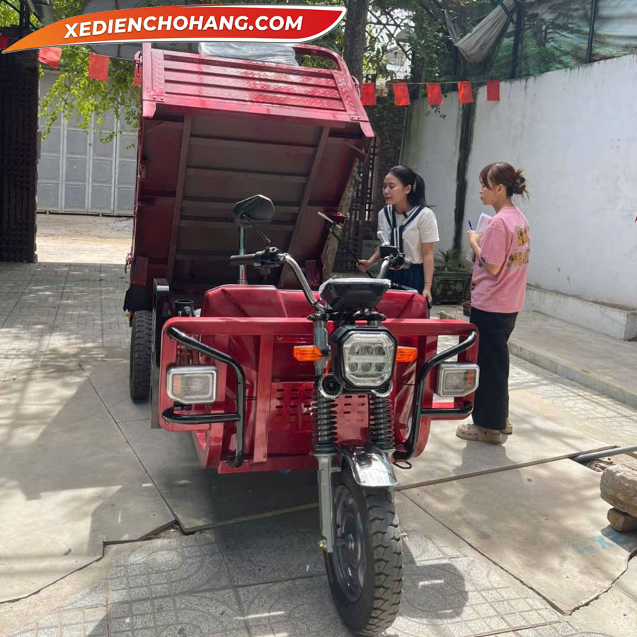 BENDO xe dien 3 banh ben1000 1000kg 1500kg 2000kg mau do 9 - Xe Điện Chở Hàng
