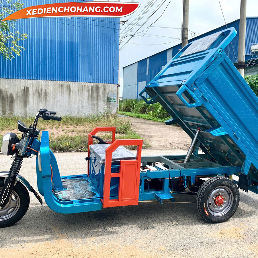 Khám phá các mẫu xe điện chở hàng 3 bánh có khả năng leo dốc mạnh mẽ nhất hiện nay - Xe Điện Chở Hàng EV500DO Xe Dien 3 Banh Ev500 700kg Mau Xanh