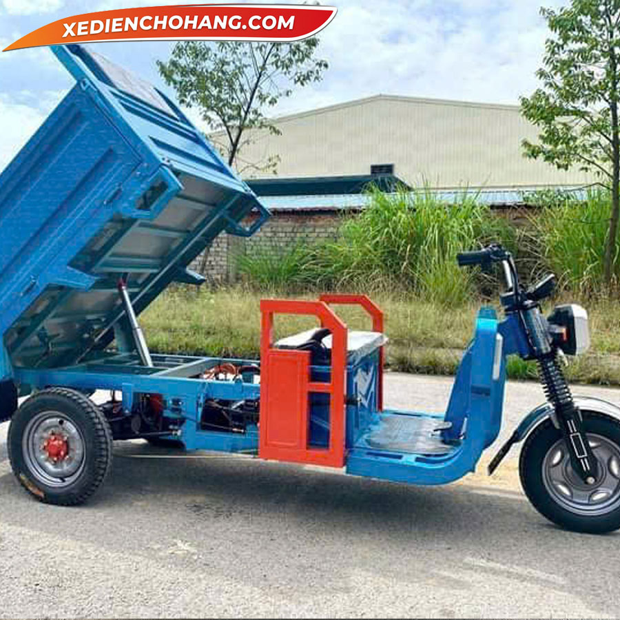Khám phá các mẫu xe điện chở hàng 3 bánh có khả năng leo dốc mạnh mẽ nhất hiện nay - Xe Điện Chở Hàng EV500DO Xe Dien 3 Banh Ev500 700kg Mau Xanh