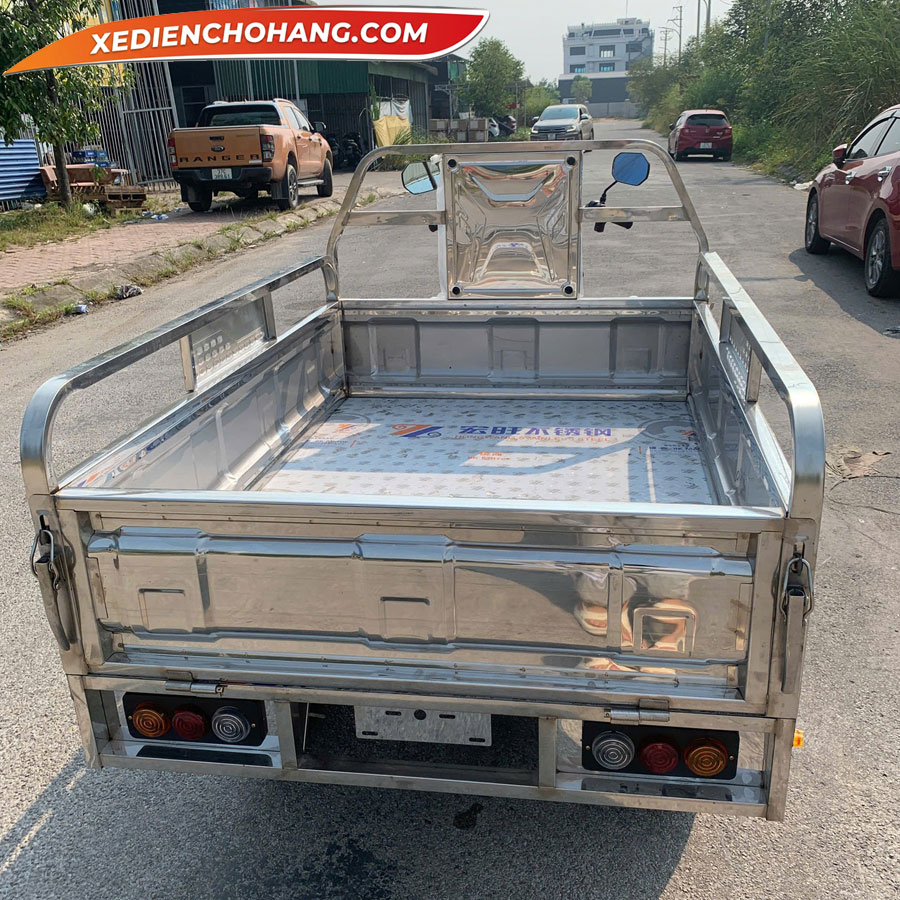 Thùng xe điện 3 bánh Vật liệu INOX 206