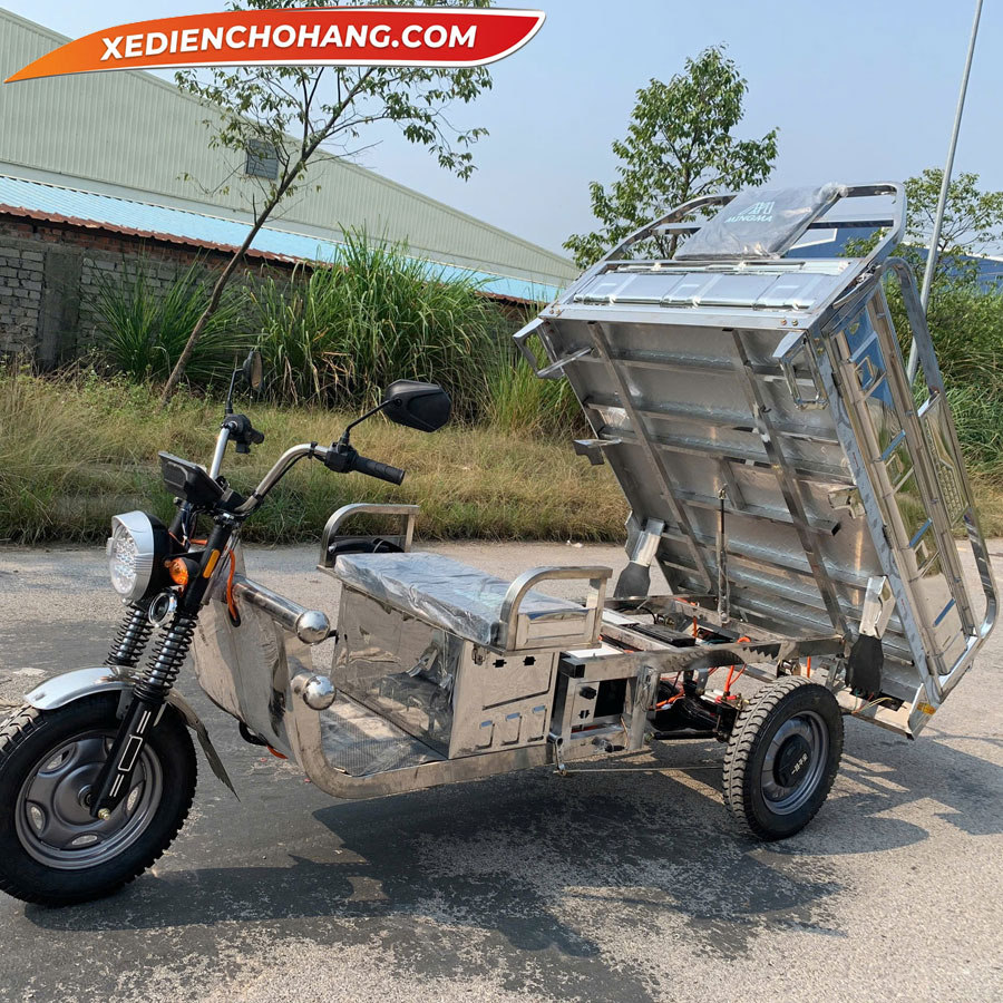 Hình ảnh Xe tải điện 3 bánh thùng inox 206