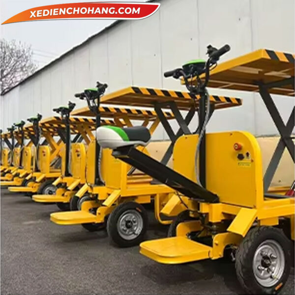 Xe Dien Cho Hang 4 Banh Roi Nang Ha Tai Trong 1000kg Yknh4b