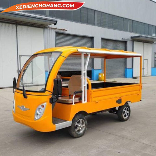 Xe Điện chở hàng | xe điện chở hàng 4 bánh thùng lửng có mái che, tải trọng 1500kg icdpip01