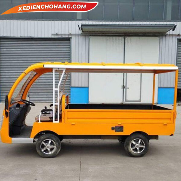 Xe Điện chở hàng | xe điện chở hàng 4 bánh thùng lửng có mái che, tải trọng 1500kg icdpip01