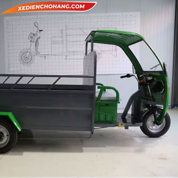 Xe Dien Cho Rac 3 Banh Co Mai Che 100l Pip100mc