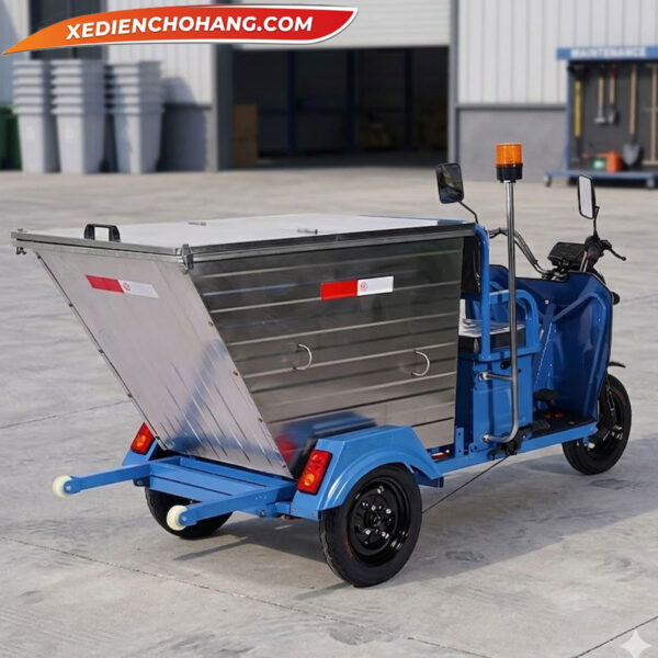 Xe Dien Cho Rac Nap Phia Sau 500l Pipnap500