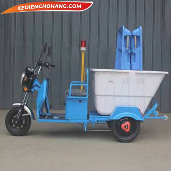 Xe Dien Cho Rac Nap Phia Sau Thung Nhua Lien Khoi Pipnap500