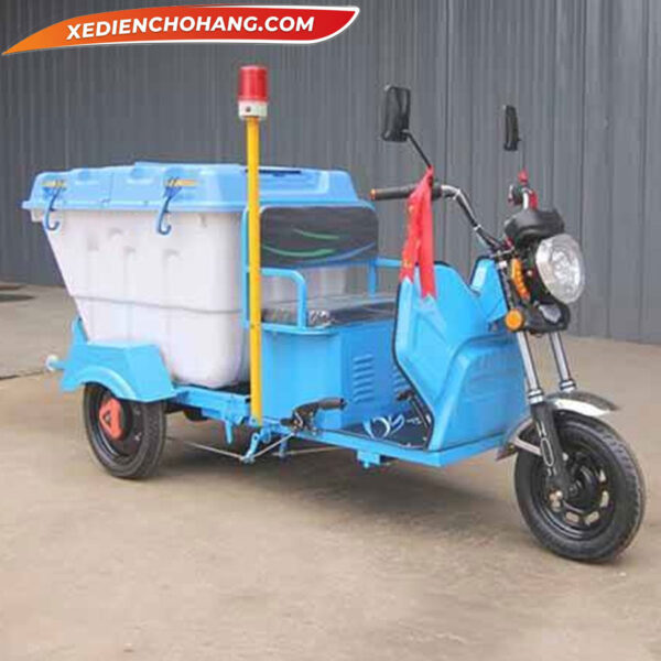 Xe Dien Cho Rac Nap Phia Sau Thung Nhua Lien Khoi Pipnap500