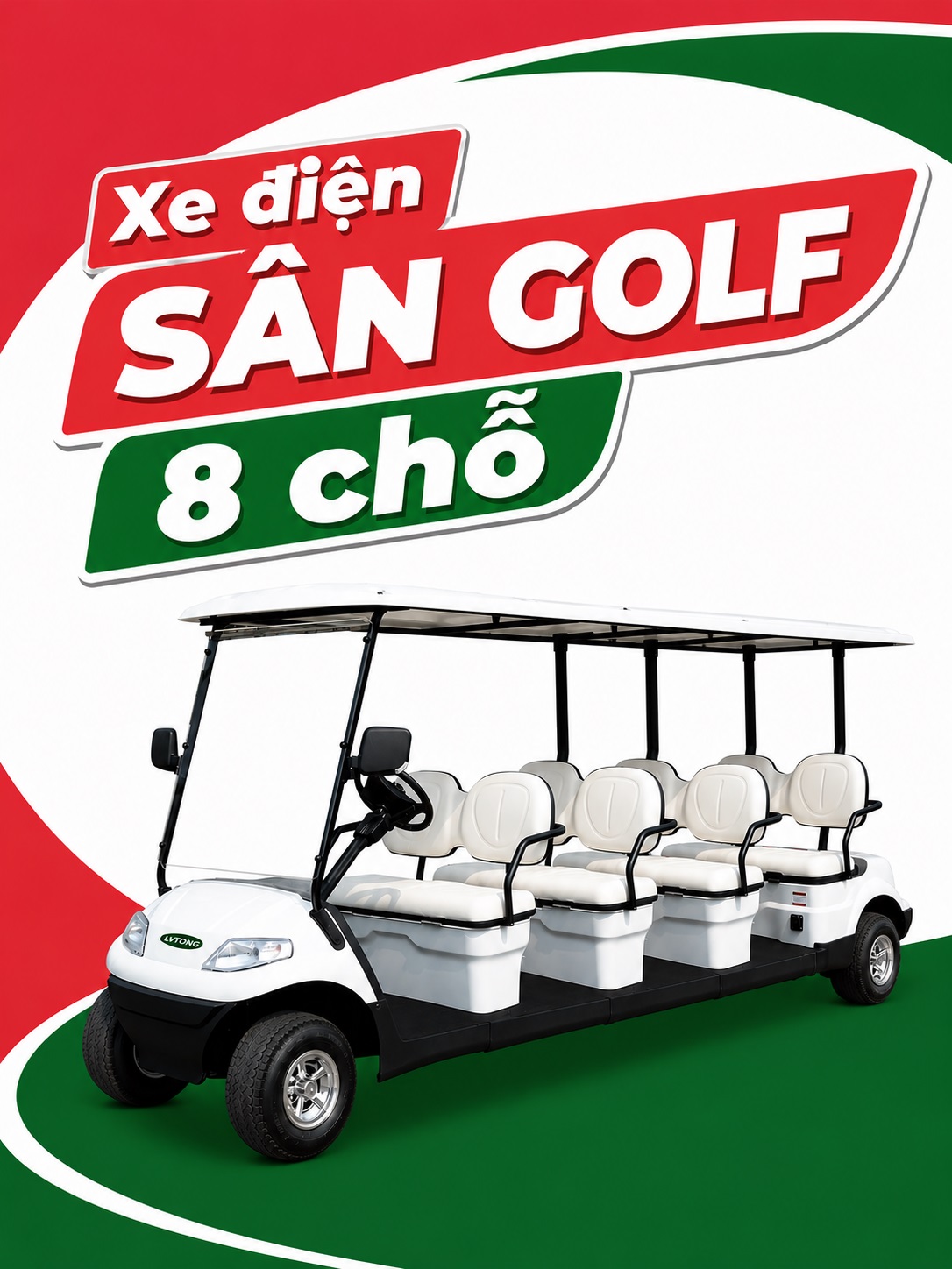 Xe điện sân golf 8 chỗ