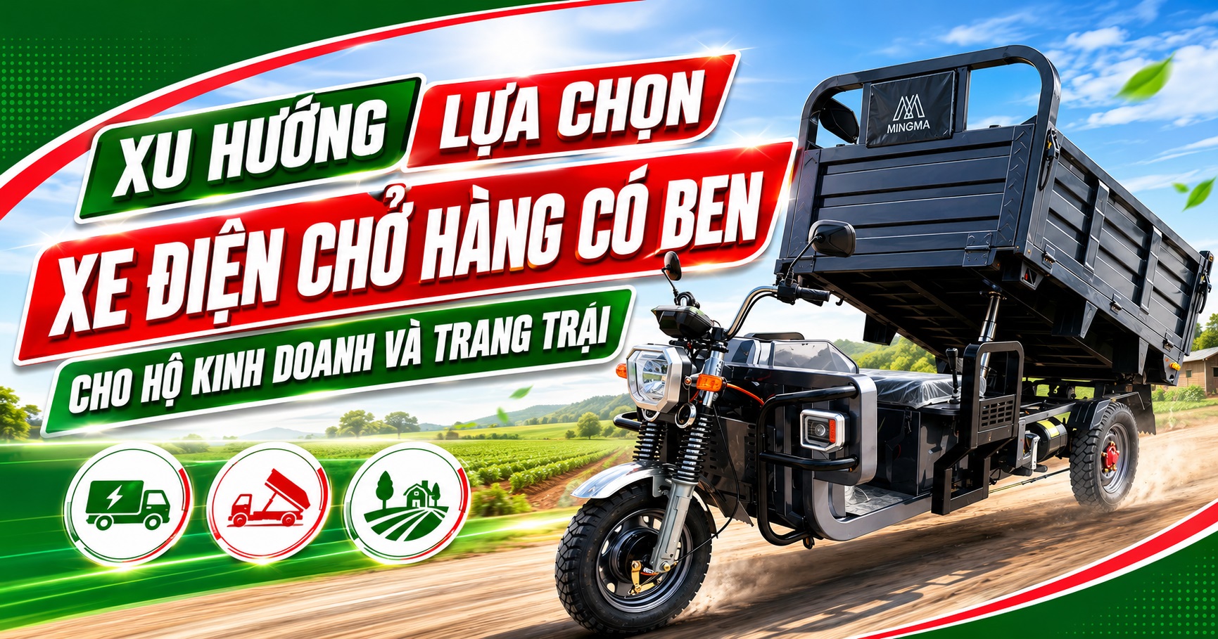 Xe điện chở hàng cho trang trại