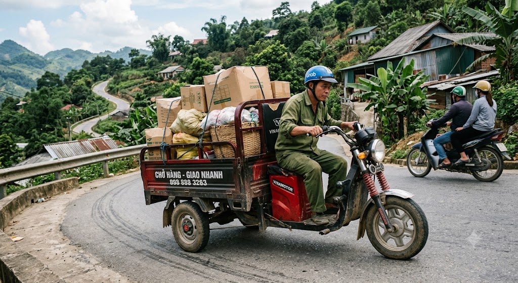 Xe Điện Chở Hàng 3 Bánh Bị Yếu, Leo Dốc Kém
