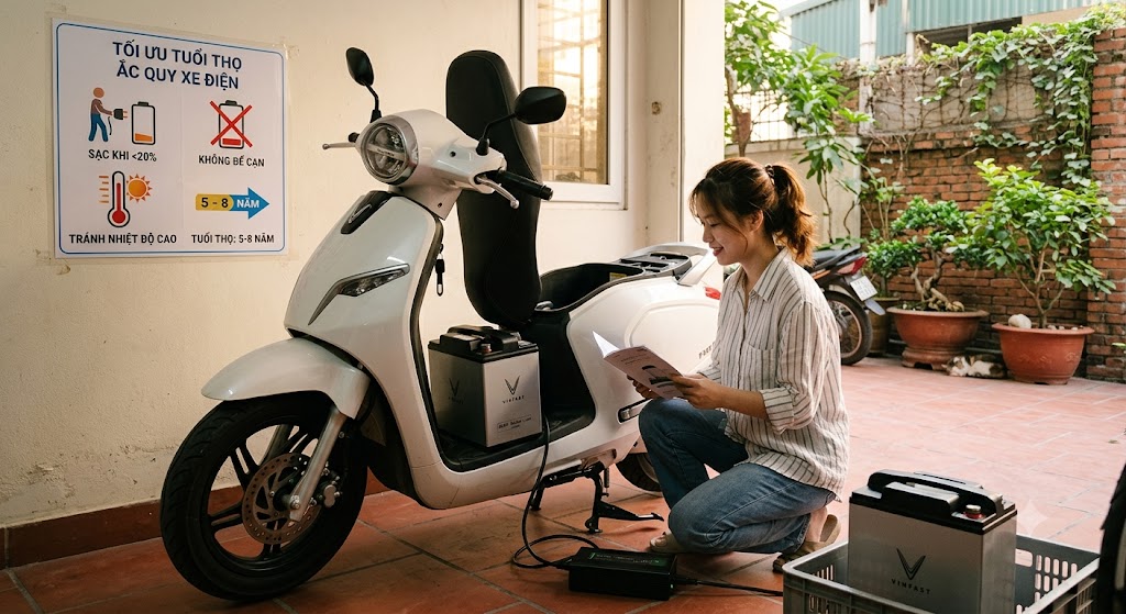 tuổi thọ ắc quy xe điện